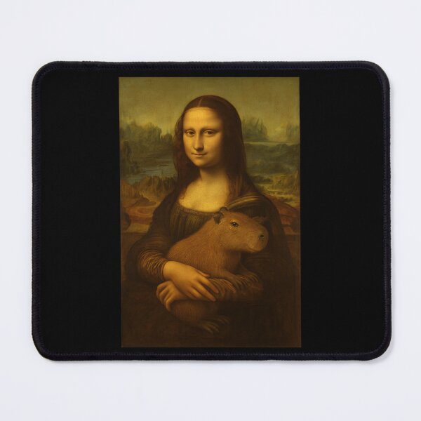 Item preview, Capybara Painting Monalisa Art Animal Lover Mom Dad Kids designed and sold by rafaeltto.