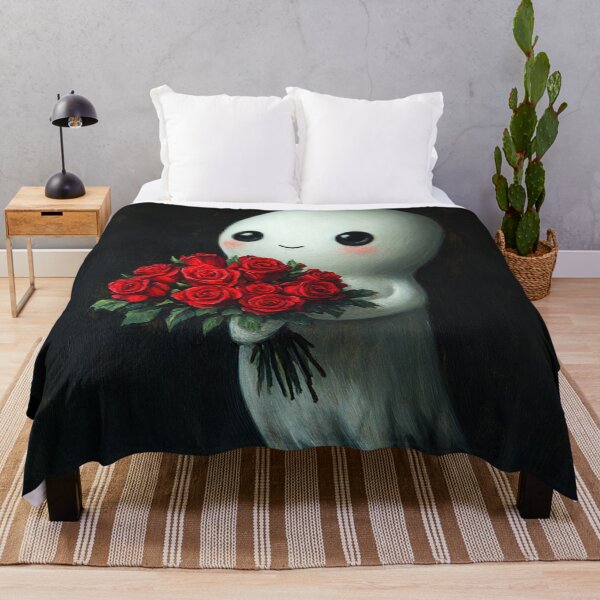 Item preview, Cute Ghost with Red Roses – Oil Painting Style designed and sold by Prineternus.