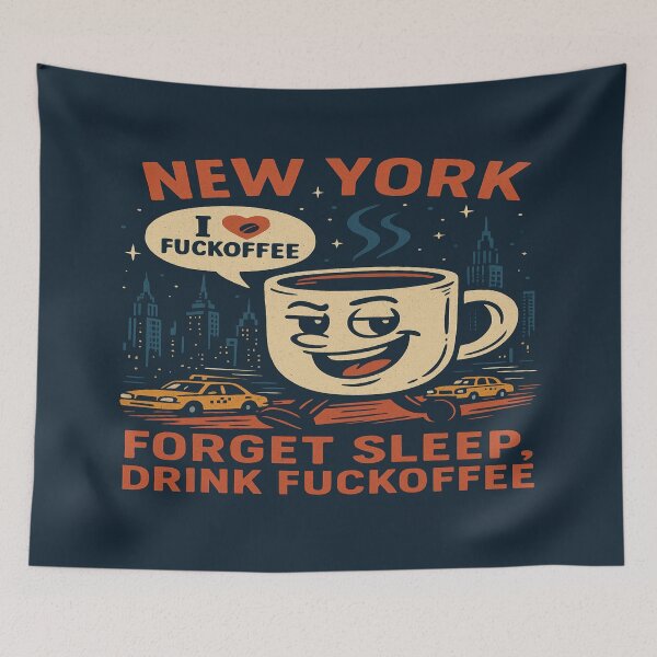Item preview, Fuckoffee NYC — Caffeine Addict Attitude for True I Love Coffee Fans designed and sold by Globalcitytees.