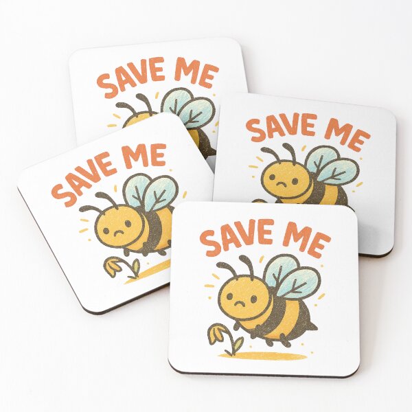 Item preview, Save Me – Sad Bee and Wilted Flower Minimal Design designed and sold by Lacritsa .
