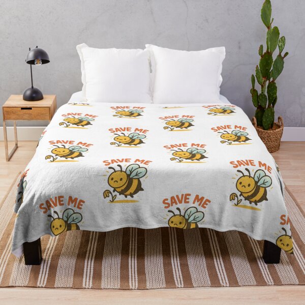 Item preview, Save Me – Sad Bee and Wilted Flower Minimal Design designed and sold by Lacritsa .