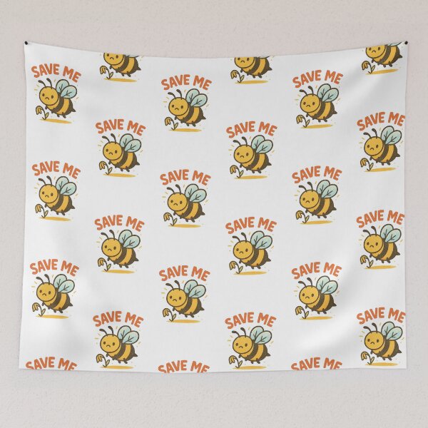 Item preview, Save Me – Sad Bee and Wilted Flower Minimal Design designed and sold by Lacritsa .