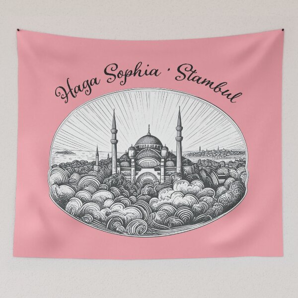 Item preview, Istanbul , Haga Sophia Engraved City Print  designed and sold by kacperartdesign.