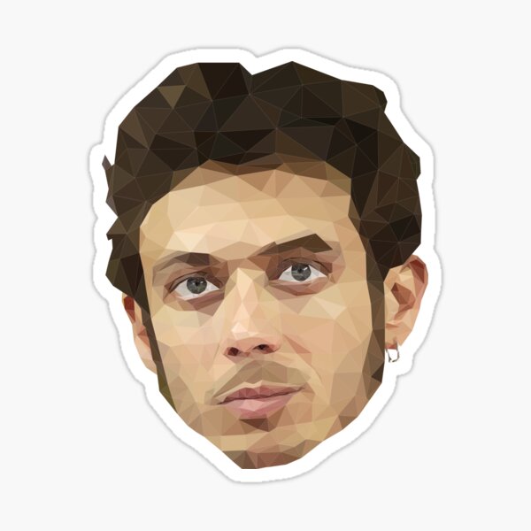 Valentino Rossi low poly art Pegatina