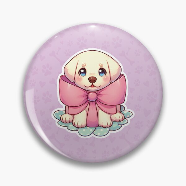 Artikelvorschau, Niedlicher Labrador-Welpe mit rosa Schleife entworfen und verkauft von PetsClan.
