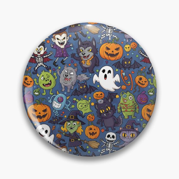 Item preview, Halloween Chic and Cackling Caricatures Seamless Pattern designed and sold by dcohea.