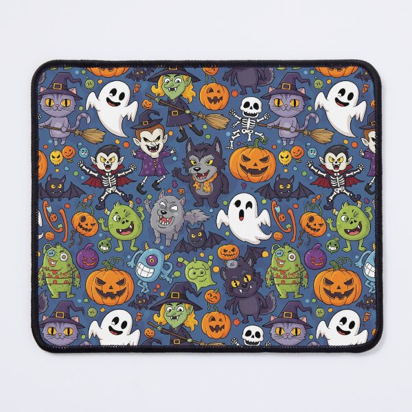Item preview, Halloween Chic and Cackling Caricatures Seamless Pattern designed and sold by dcohea.