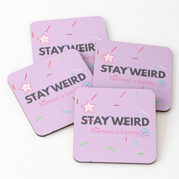 Item preview, Stay Weird – Normal Is Boring | Quirky Gen Z Aesthetic Design designed and sold by thoratsdesign.