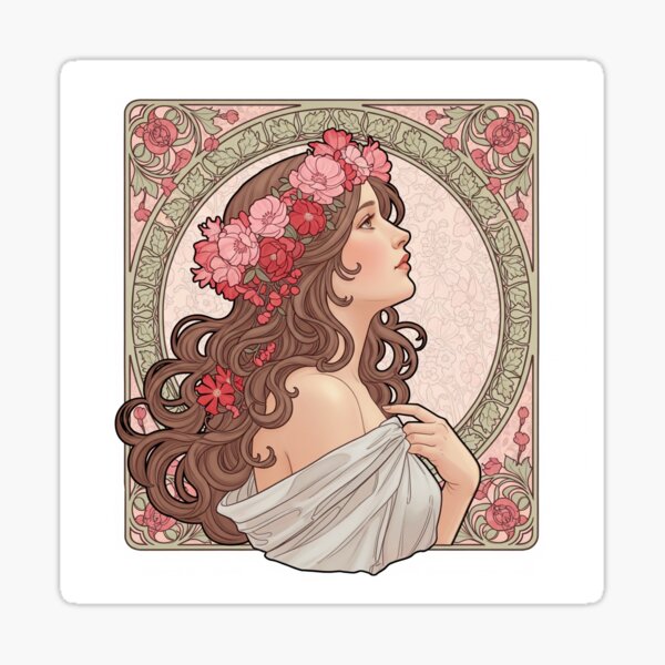 Item preview, Elegarta Design - Art nouveau - Mucha Inspired Art - Spring Symphony designed and sold by Mucha-style-art.
