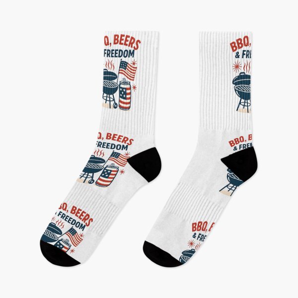 Item preview, BBQ, Beers & Freedom – Funny Patriotic 4th of July T-Shirt Design designed and sold by MatvHelen.
