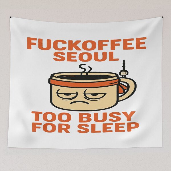 Item preview, Fuckoffee Seoul — I Love Coffee, Caffeine Addict, Too Busy for Sleep designed and sold by Globalcitytees.