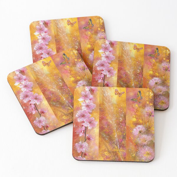 Item preview, Unique four-part composition of garden flowers and insects. designed and sold by Piotrek0001.