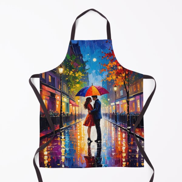 Item preview, Romantic Couple in the Rain designed and sold by ArtFactoryAI.