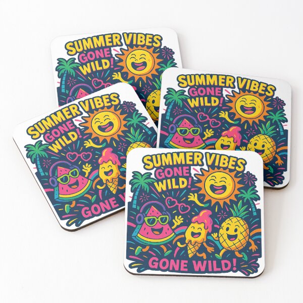 Item preview, Summer Vibes Gone Wild – Funny Crazy Cartoon Design designed and sold by B-M-Store.