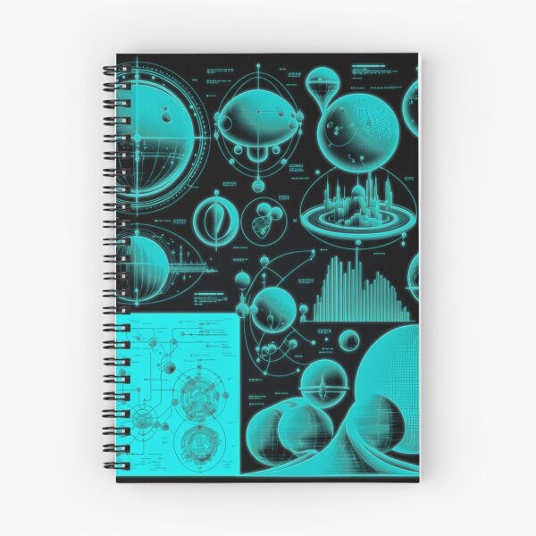 Item preview, Futuristic Sci‑Fi Diagrams Tech Blueprint designed and sold by Jcat7.