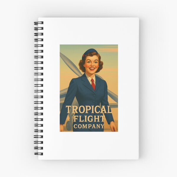 Item preview, Smiling 1950s Stewardess with Airplane – Retro Travel Illustration designed and sold by Fleetwood1994.