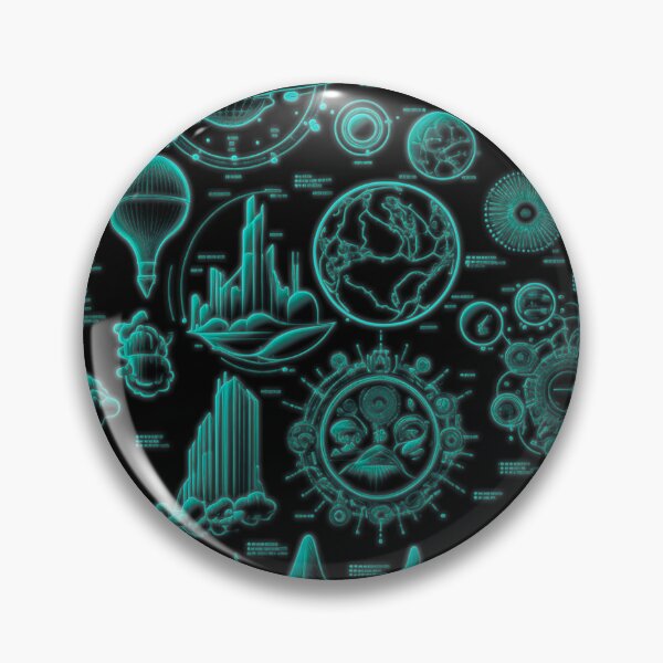 Item preview, Futuristic Sci‑Fi Diagrams Tech Blueprint designed and sold by Jcat7.