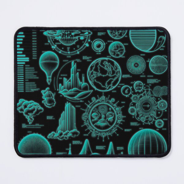 Item preview, Futuristic Sci‑Fi Diagrams Tech Blueprint designed and sold by Jcat7.