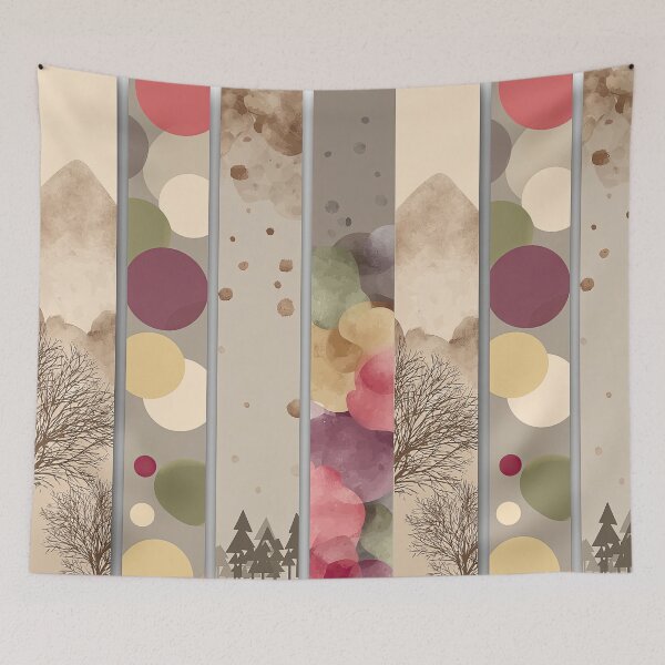 Item preview, Contrasting nature scenes in four beautiful watercolor panels. designed and sold by Piotrek0001.