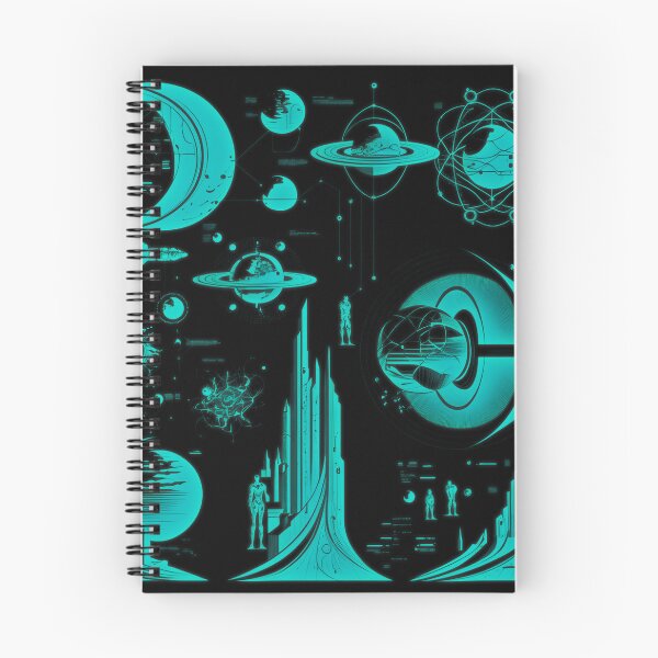 Item preview, Futuristic Sci‑Fi Diagrams Tech Blueprint designed and sold by Jcat7.