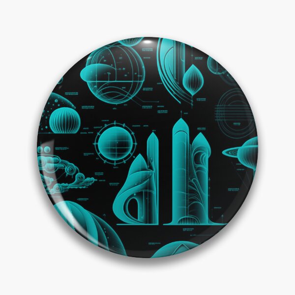 Item preview, Futuristic Sci‑Fi Diagrams Tech Blueprint designed and sold by Jcat7.