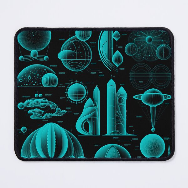 Item preview, Futuristic Sci‑Fi Diagrams Tech Blueprint designed and sold by Jcat7.