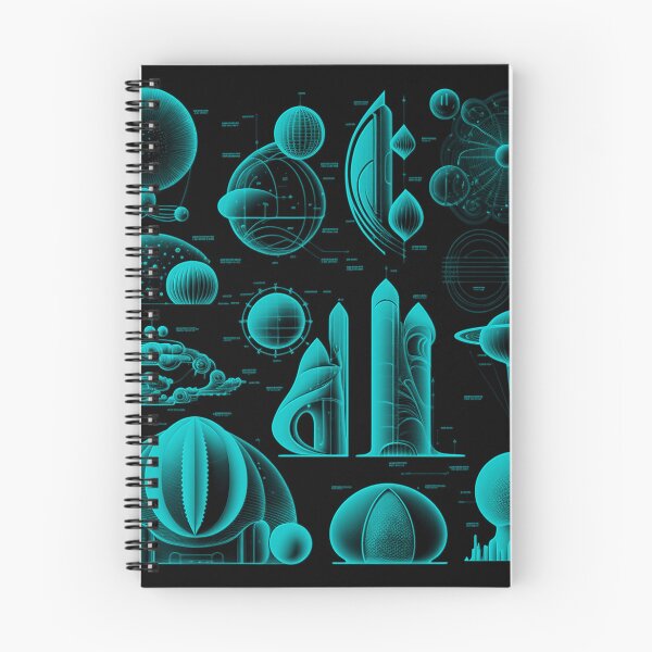 Item preview, Futuristic Sci‑Fi Diagrams Tech Blueprint designed and sold by Jcat7.