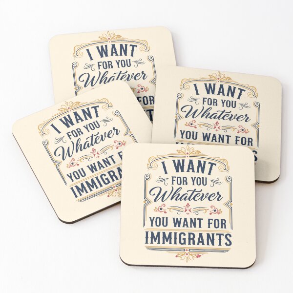 Item preview, I Want For You Whatever You Want For Immigrants – Vintage Typographic Design designed and sold by MAGICKEY2024.