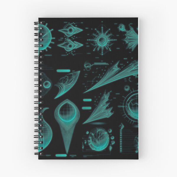 Item preview, Futuristic Sci‑Fi Diagrams Tech Blueprint designed and sold by Jcat7.