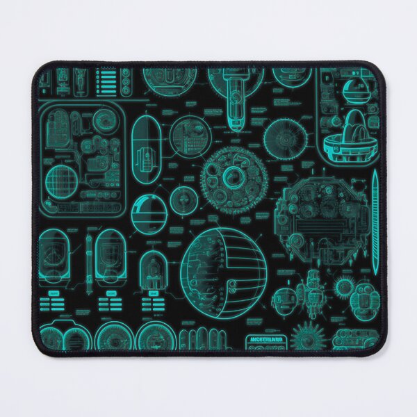 Item preview, Futuristic Sci‑Fi Diagrams Tech Blueprint designed and sold by Jcat7.