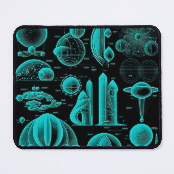 Item preview, Futuristic Sci‑Fi Diagrams Tech Blueprint designed and sold by Jcat7.