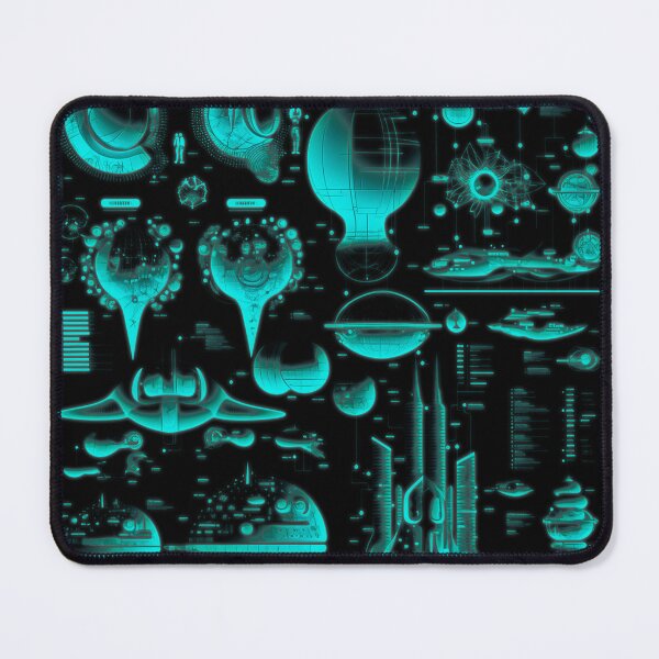 Item preview, Futuristic Sci‑Fi Diagrams Tech Blueprint designed and sold by Jcat7.