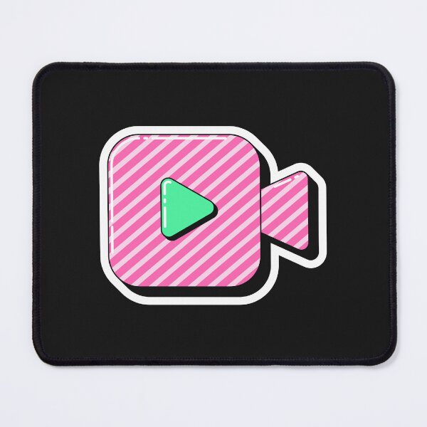 Item preview, Pink video camera with striped pattern, pop art designed and sold by artskill2k17.