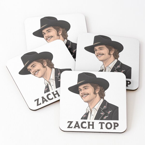 Item preview, Zach Top Country Music Art  Retro Cowboy Portrait Fan Design designed and sold by JayceTucker89.