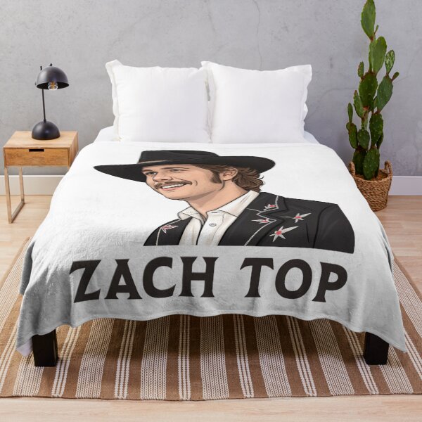 Item preview, Zach Top Country Music Art Retro Cowboy Portrait Fan Design designed and sold by JayceTucker89.