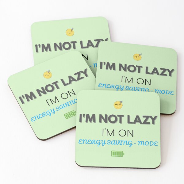 Item preview, I’m Not Lazy – I’m on Energy Saving Mode | Funny Pastel Design designed and sold by thoratsdesign.