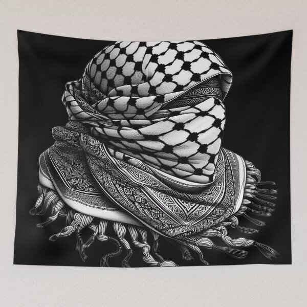 Item preview, Kufiya Wrapped Identity - Free Palestine designed and sold by Pulse Creativity Designs.