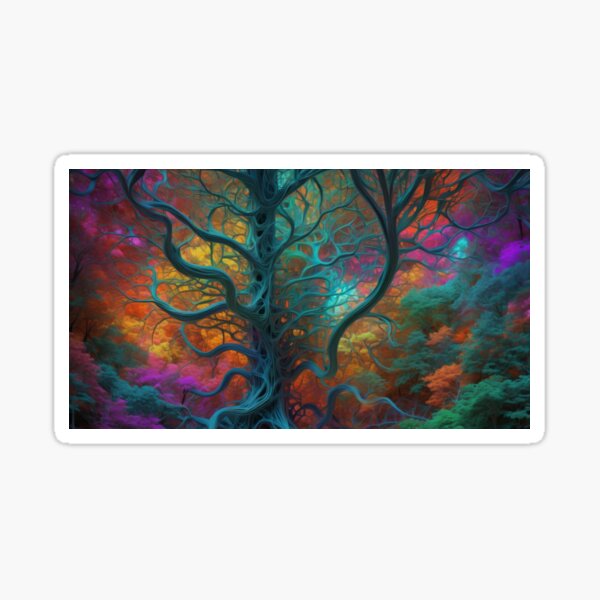 Item preview, Surreal Forest with Neural Tree and Multicolored Foliage designed and sold by Nataliartsmile.