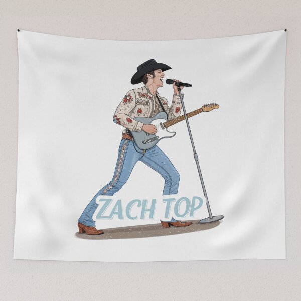 Item preview, Zach Top Live & Loud – Retro Country Cowboy Concert Poster designed and sold by JayceTucker89.
