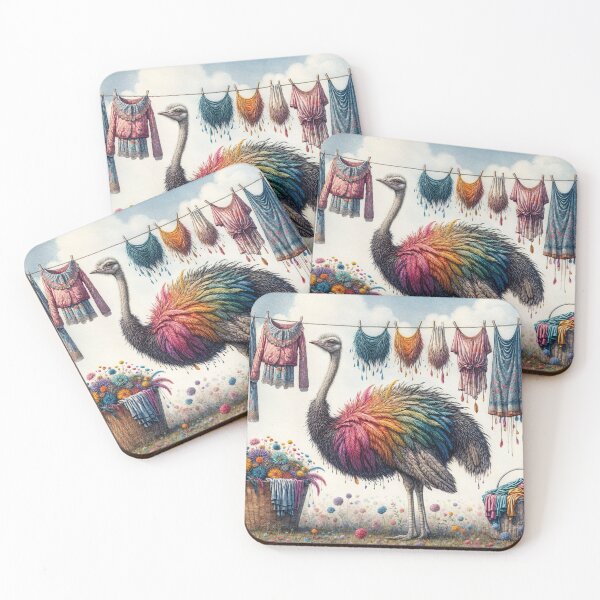 Item preview, Ostrich Doing the Washing designed and sold by M-Y-A-R-T-.