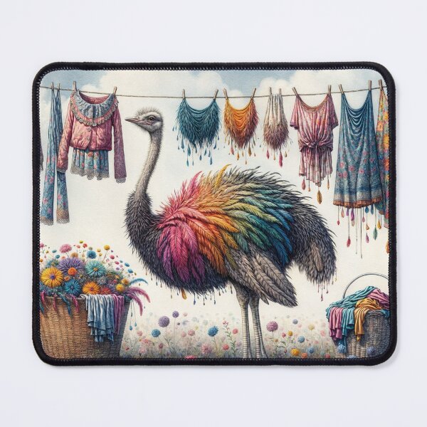 Item preview, Ostrich Doing the Washing designed and sold by M-Y-A-R-T-.