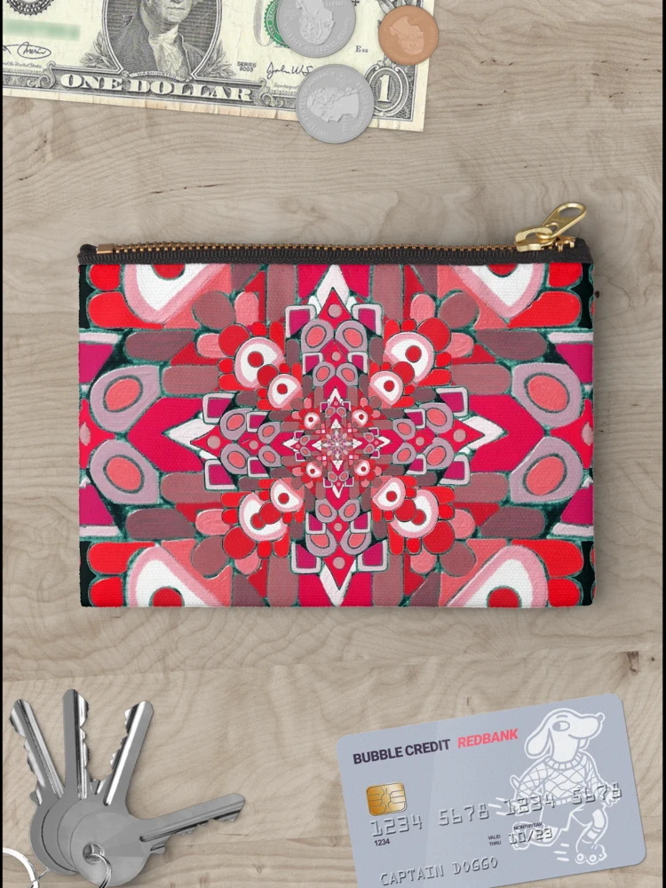 Thumbnail 3 of 4, Zipper Pouch, DDP Raspberry designed and sold by bekki smith.
