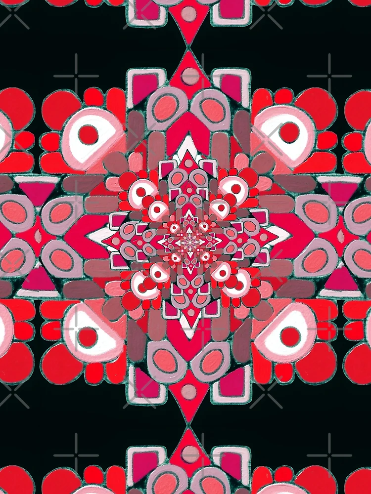 Thumbnail 3 of 3, Scarf, DDP Raspberry designed and sold by bekki smith.