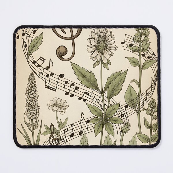 Item preview, Botanical Illustration with Musical Notes designed and sold by Koalangel.