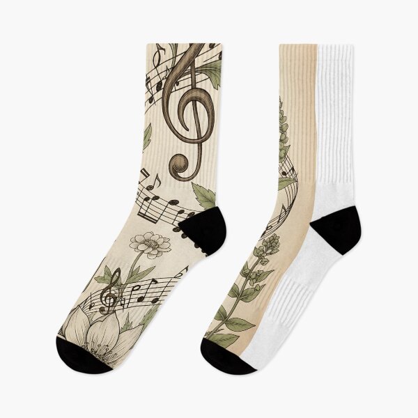 Item preview, Botanical Illustration with Musical Notes designed and sold by Koalangel.