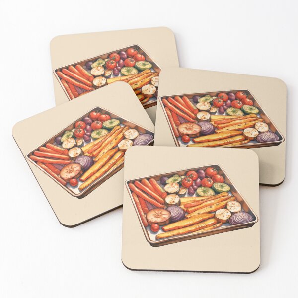 Item preview, Watercolor Tray of Roasted Vegetables designed and sold by Violet Peonies.