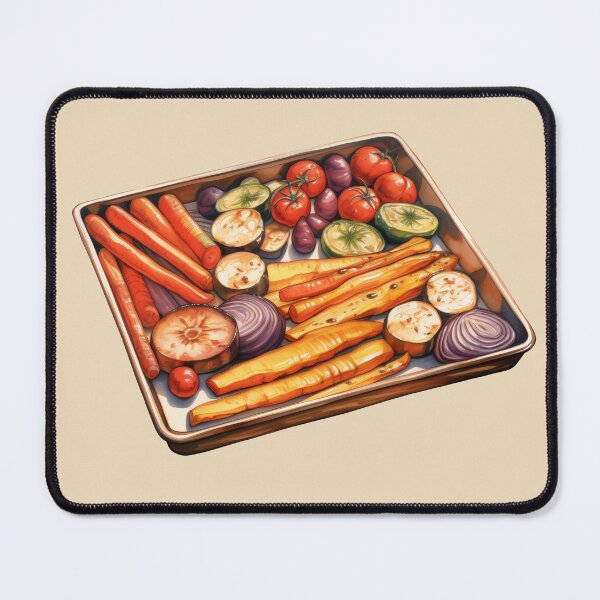 Item preview, Watercolor Tray of Roasted Vegetables designed and sold by Violet Peonies.