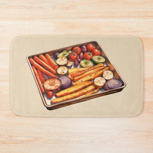 Item preview, Watercolor Tray of Roasted Vegetables designed and sold by Violet Peonies.