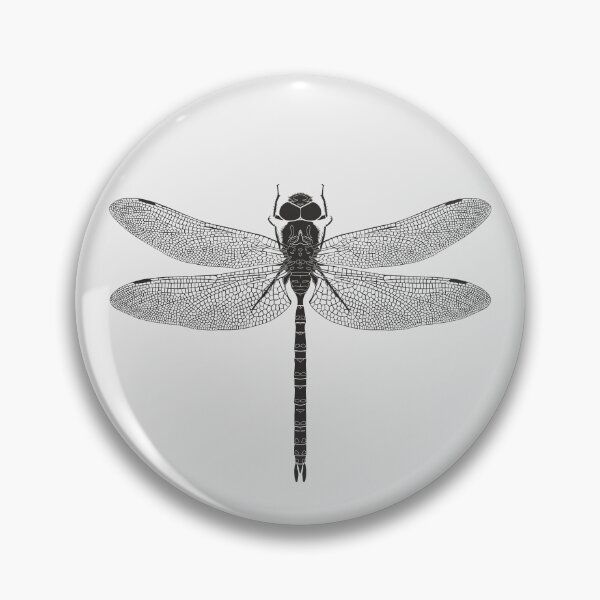 Item preview, Black Dragonfly Vector Silhouette Top View Minimalist Design designed and sold by FAawRay.