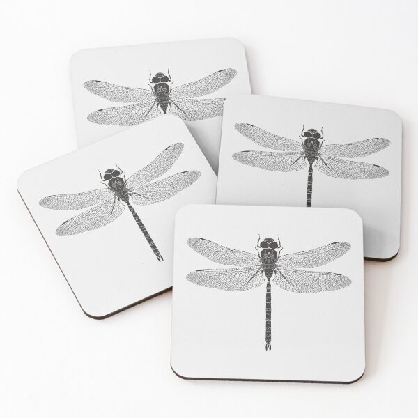 Item preview, Black Dragonfly Vector Silhouette Top View Minimalist Design designed and sold by FAawRay.